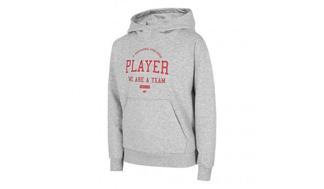 Bluza dla chłopca 4F chłodny jasny szary melanż HJZ22 JBLM006 27M 146cm