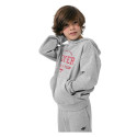 Bluza dla chłopca 4F chłodny jasny szary melanż HJZ22 JBLM006 27M 134cm