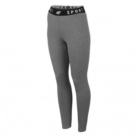 Legginsy funkcyjne damskie 4F średni szary melanż H4Z22 SPDF351 24M L