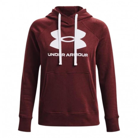 Bluza damska Under Armour Rival Fleece Logo Hoodie bordowa 1356318 690 M