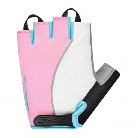Rękawiczki rowerowe Spokey Piacenza różowo-białe 941079-941078-941077 L
