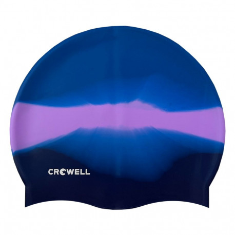 Czepek pływacki silikonowy Crowell Multi Flame niebiesko-fioletowy kol.21