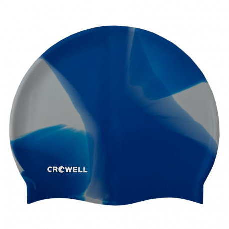 Czepek pływacki silikonowy Crowell Multi Flame niebiesko-szary kol.19