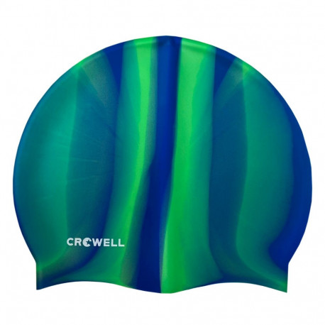Czepek pływacki silikonowy Crowell Multi Flame niebiesko-zielony kol.12