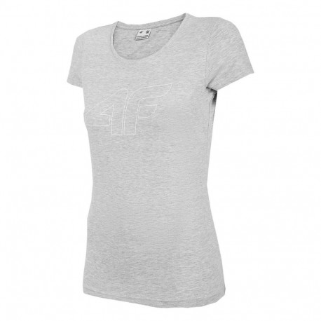 4F naiste t-särk H4L22 TSD353 27M M, jahe helehall melanž