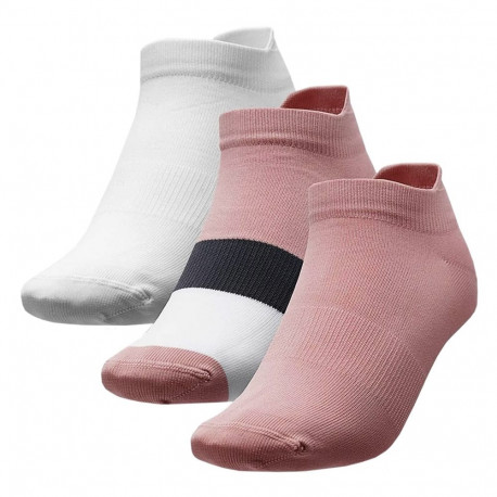 4F naiste sokid H4L22 SOD002 56S+90S+10 35-38, hele roosa, mitmevärviline, valge