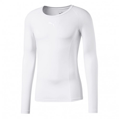 Puma meeste pikkade varrukatega alussärk LIGA Baselayer Tee LS 655920 04 S, valge