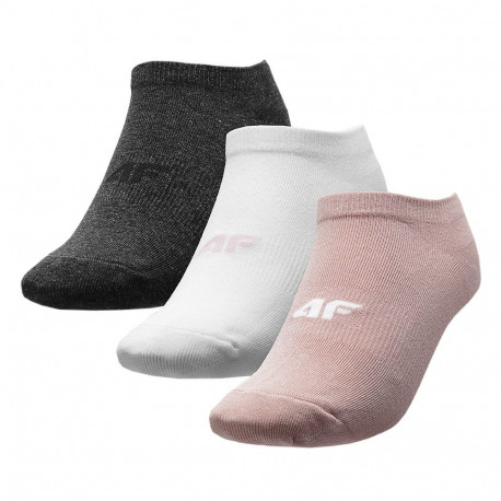 Skarpety damskie 4F różowy, biały, średni melanż H4L22 SOD003 54S+10S+24M 39-42