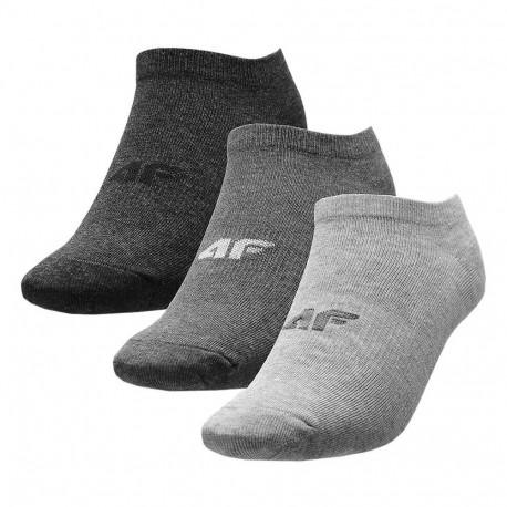 Skarpety damskie 4F chłodny jasny szary melanż, szary melanż H4L22 SOD003 27M+25M+24M 35-38