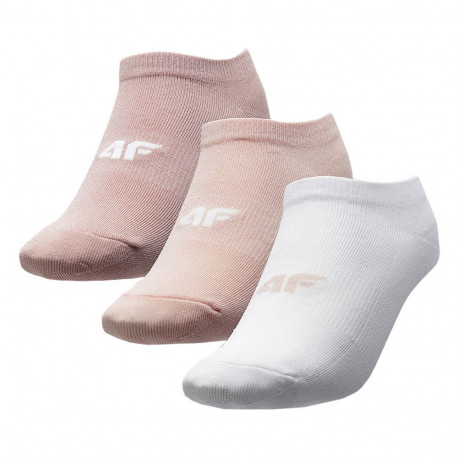 4F naiste sokid H4L22 SOD003 10S+12S+54S 39-42, valge, kreemikas, roosa