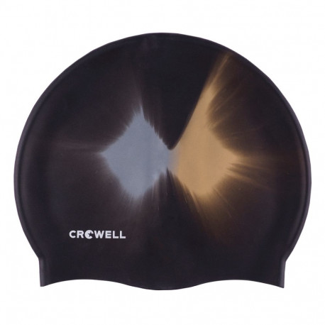 Crowell ujumismüts Multi Flame silikoonist, must 08