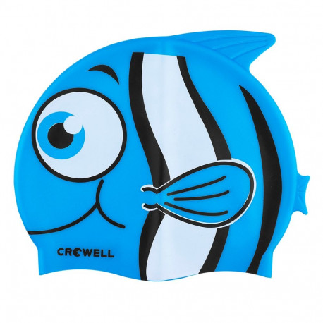 Czepek pływacki silikonowy dla dzieci Crowell Nemo Jr niebieski