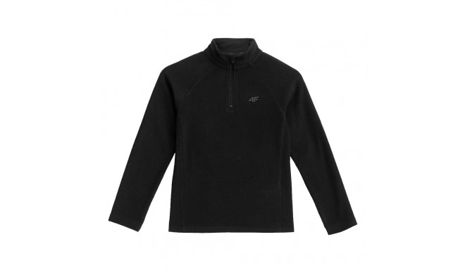 Bluza polarowa dla chłopca głęboka czerń HJZ21 JBIMP001B 20S 122/128cm