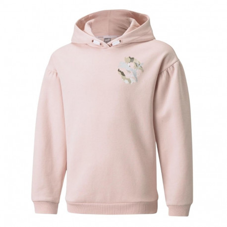 Bluza dla dzieci Puma Alpha Hoodie FL jasnoróżowa 589232 36 128cm