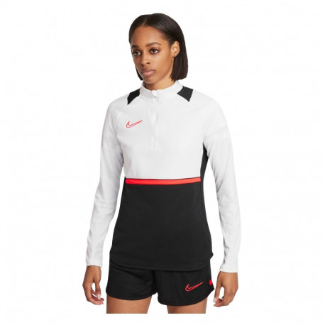 Bluza damska Nike NK Df Academy 21 Drill Top biało-czarna CV2653 016 L