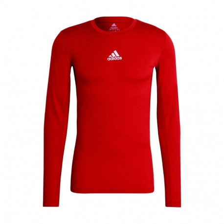 Koszulka męska adidas Compression Long Sleeve Tee czerwona  GU7336 XL