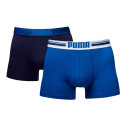 Bokserki męskie Puma Placed Logo Boxer 2P niebieskie, granatowe 906519 01 S