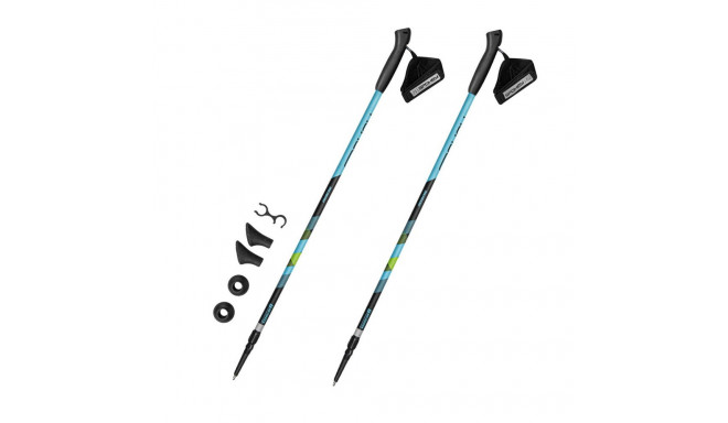 Kijki Nordic Walking Spokey Meadow niebiesko-czarno-zielone 929462