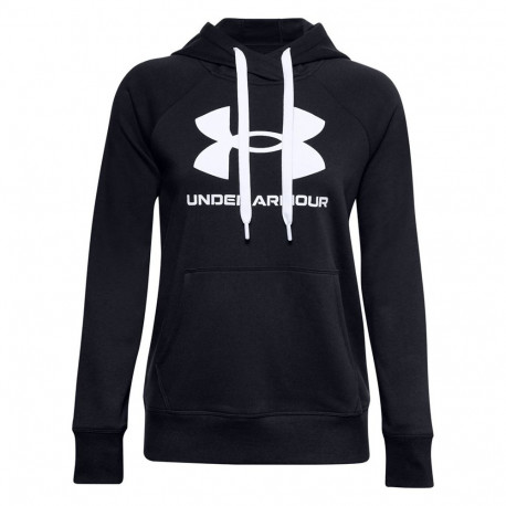 Bluza damska Under Armour Rival Fleece Logo Hoodie głęboka czerń 1356318 001 M