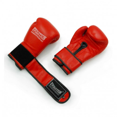 Evolution poksikindad RB-1510, 1514 professionaalsed naturaalsest nahast PRO 10, punane