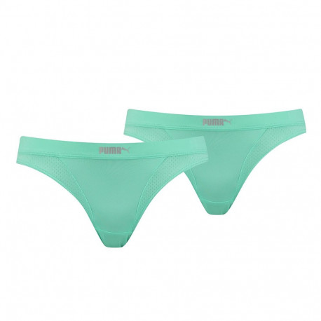 Bielizna damska Puma PUMA Micro Mesh Bikini 2P miętowa 907632 01 XS