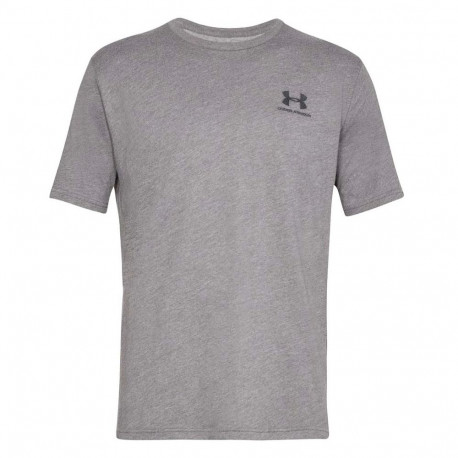 Under Armour meeste lühikeste varrukatega särk Sportstyle Left Chest SS 1326799 036 S, hall melanž