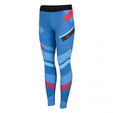 4F naiste funktsionaalsed püksid H4L20 SPDF006 90A XL üleni mustriga, mitmevärviline