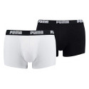 Bokserki męskie Puma Basic Trunk 2P białe czarne 521025001 301 S