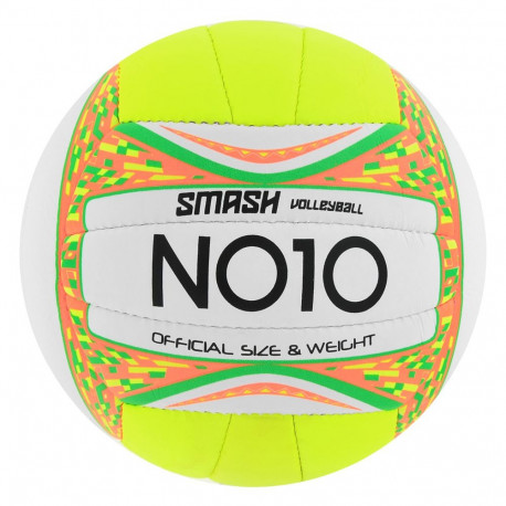 Piłka siatkowa NO10 Smash Green biało-zielona 56063 B 5