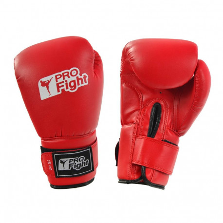 Rękawice bokserskie Profight PVC czerwone 8