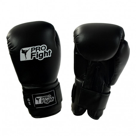Rękawice bokserskie Profight PVC czarne 8