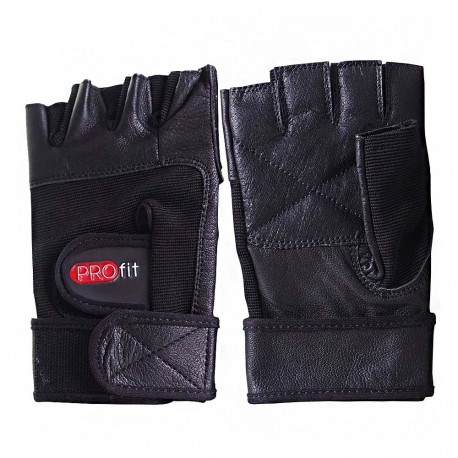 Rękawice kulturystyczne Profit Gym Pro czarne 1615    XL
