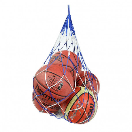 Siatka na 10 piłek NO10 biało-niebieska BCN-810BD