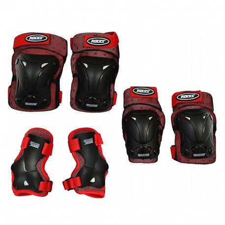 Roces rulluisukaitsmed Ventilated JR 301352 02 3-Pack M, punane-must