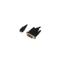 LogiLink Mini-HDMI - DVI-D M/M 2m Black