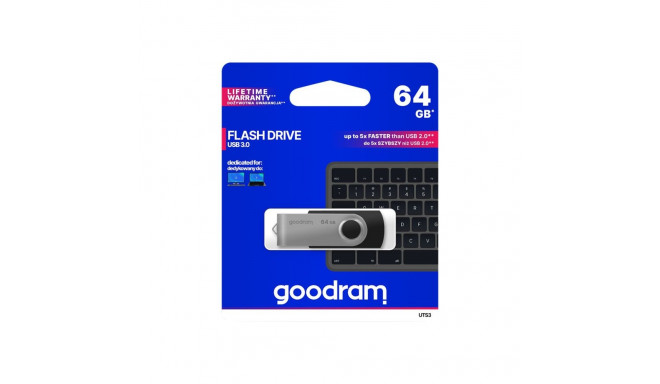 Goodram mälupulk 64GB UTS3 USB 3.0, must (UTS3-0640K0R11)