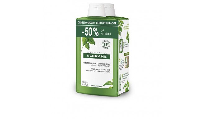 KLORANE A LA ORTIGA BIO champú seborregulador cabello graso 2 x 400 ml