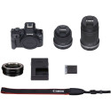 Canon EOS R50 + RF-S 18-45mm IS STM + RF-S 55-210mm IS STM + Mount Adapter EF-EOS R (Black)