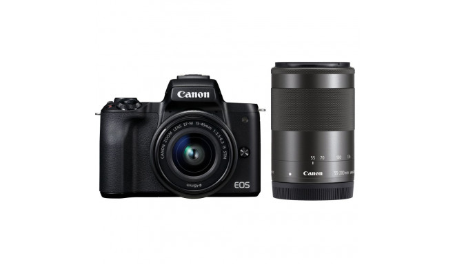 Canon EOS M50 15-45 IS STM + 55-200 IS STM (Black)
