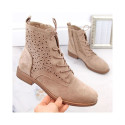 S.Barski W OLI244 beige suede ankle boots (36)