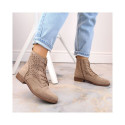 S.Barski W OLI244 beige suede ankle boots (36)