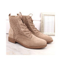 S.Barski W OLI244 beige suede ankle boots (37)