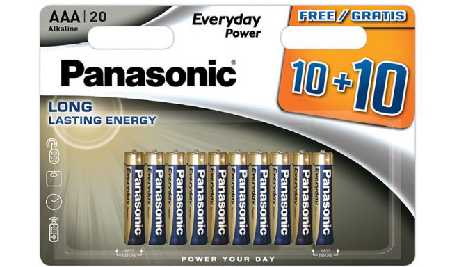 Panasonic Everyday Power patarei LR03EPS/20BW (10+10)