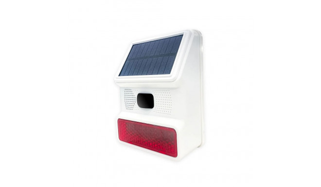 Wireless outdoor solar powered strobe light siren PE-523 PGST