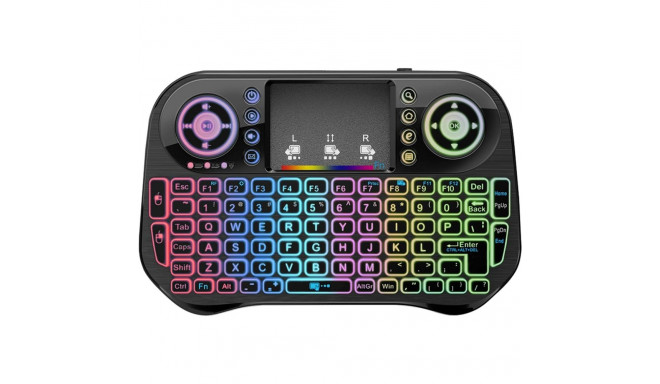 Fusion Rainbow compact wireless keyboard with touchpad and colorful backlit for Android | iOS | TV |