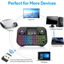 Fusion Rainbow compact wireless keyboard with touchpad and colorful backlit for Android | iOS | TV |