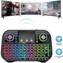Fusion Rainbow compact wireless keyboard with touchpad and colorful backlit for Android | iOS | TV |