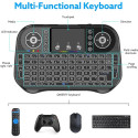 Fusion Rainbow compact wireless keyboard with touchpad and colorful backlit for Android | iOS | TV |