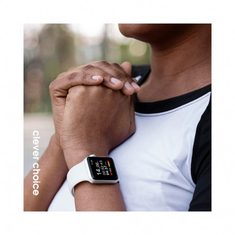 Crong Liquid - Pasek do Apple Watch 38/40/41/42 mm (biały)