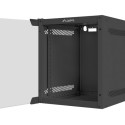 RACK CABINET 10" WALL-MOUNT 6U/280X310 (FLAT PACK) WITH GLASS DOOR BLACK LANBERG